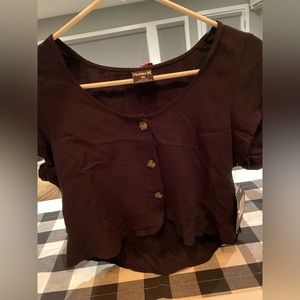 Hurley Sydney crop blouse black XS NWT juniors